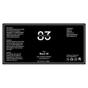 Beard Oil - Rose freeshipping - The Salon 83