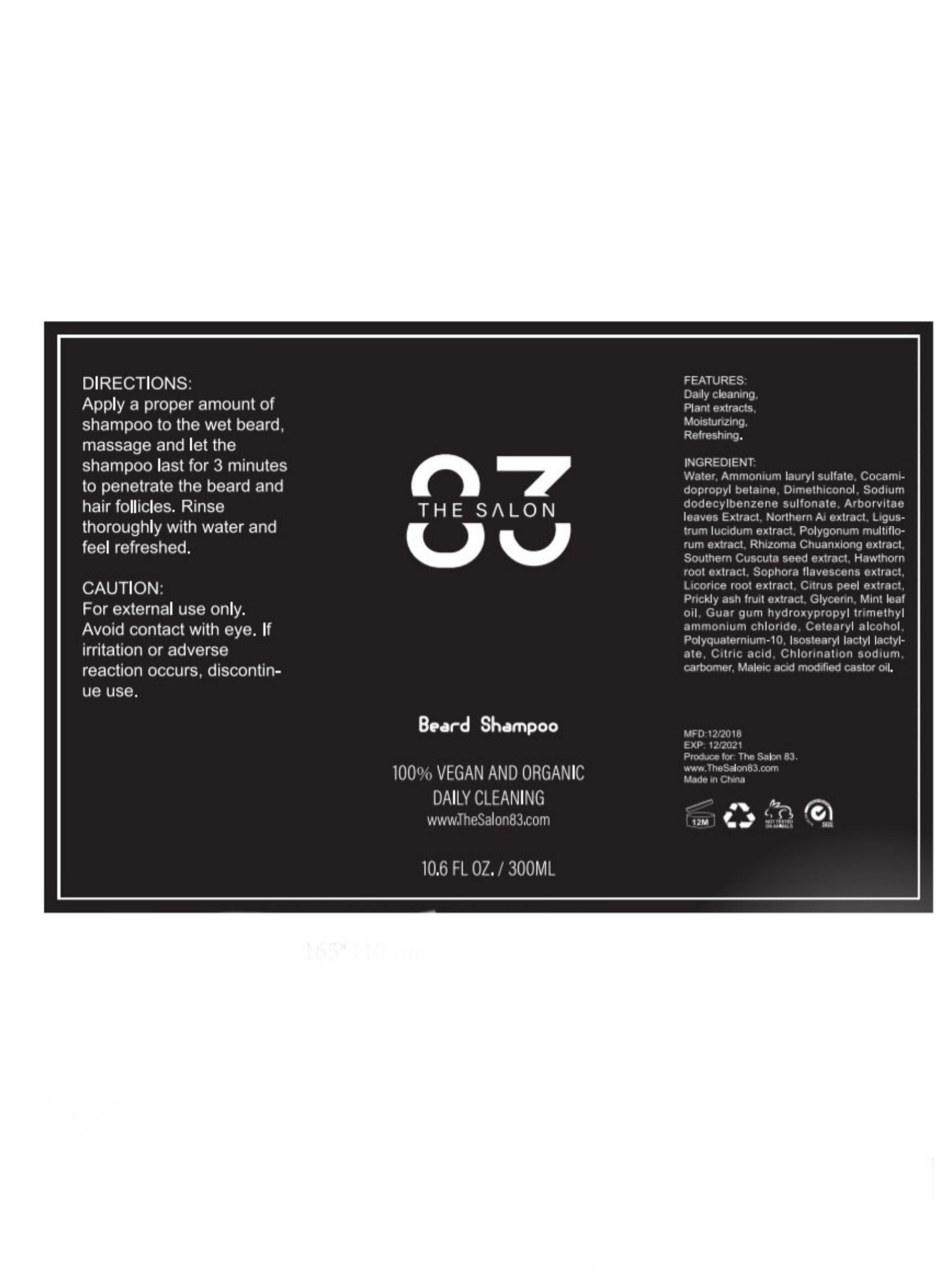 Beard Shampoo freeshipping - The Salon 83